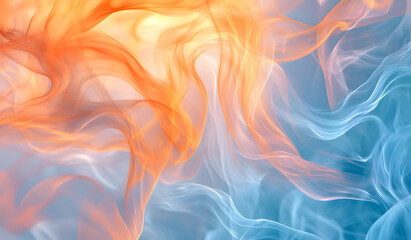 Obraz premium Abstract Smoke Art in Blue and Red - Dynamic Flow of Colors