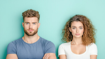 Fototapeta premium Relationship Crisis A Visual Representation of Couple's Struggles Depicting emotional distance unresolved tensions and the challenges of communication symbolizing common relationship and partnership