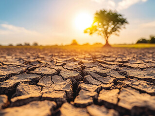 Drought-Stricken Land from Climate Change