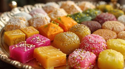 Colorful Indian Sweets