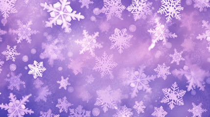 Illustration of snowflakes on a violet background