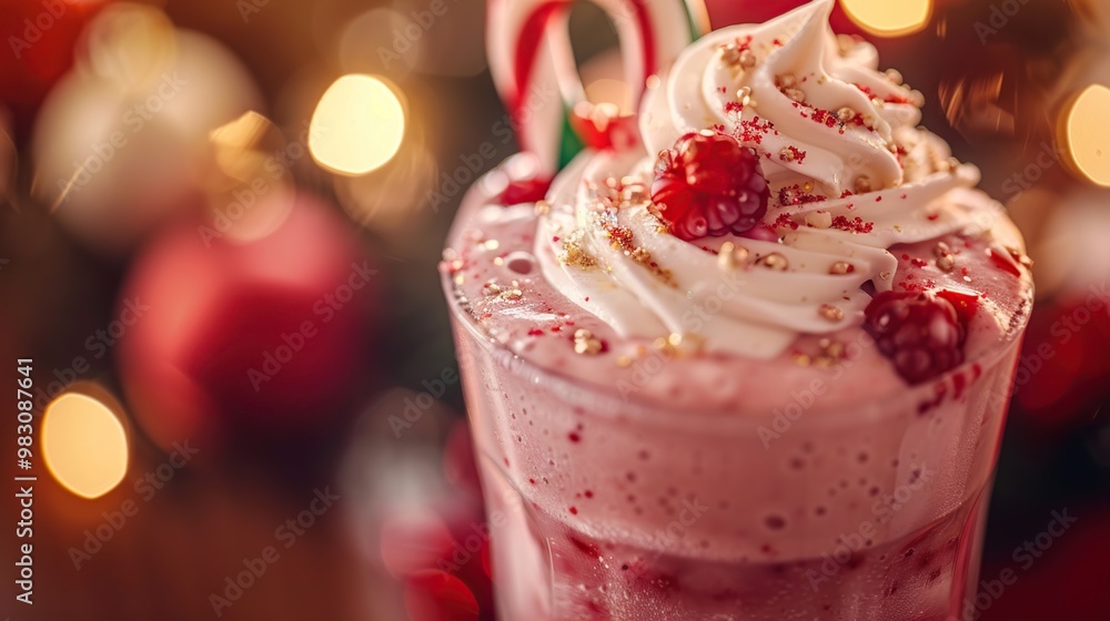 Canvas Prints festive peppermint milkshake