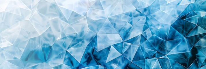 Naklejka premium Modern abstract background of blue triangular facets creating a geometric mosaic texture