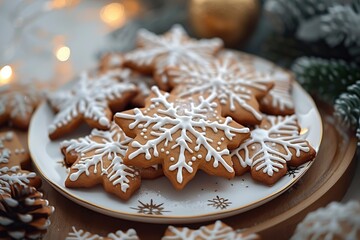 Snowflake Gingerbread Cookies