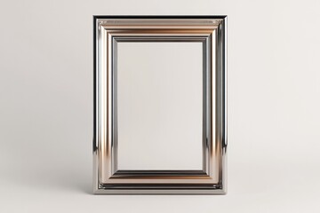 Single metallic frame with silver and gold tones over a white background.