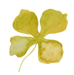 Naklejka premium four leaf clover on isolated background for wallpaper, logo. Lucky symbol 