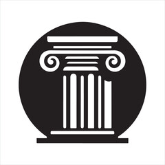 Column icon silhouette on white background
