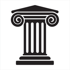 Column icon silhouette on white background
