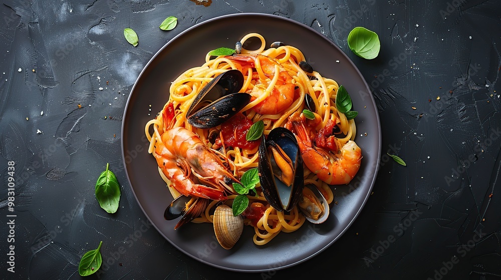 Canvas Prints seafood pasta