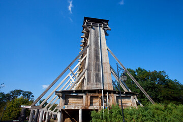 Tężnie, inhalatoria solankowe w Ciechocinku, Polska. Graduation towers, brine inhalations in Ciechocinek, Poland.