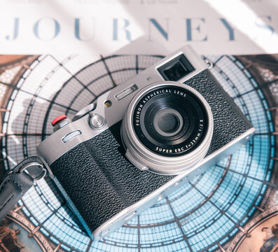 Berlin, Germany: Fujifilm x100 vi vintage looking photo camera