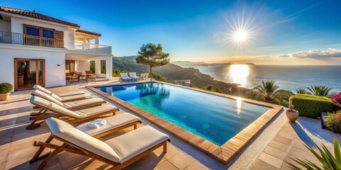 Sunset Luxury Villa with Infinity Pool and Ocean View, infinity pool, luxury villa, ocean view