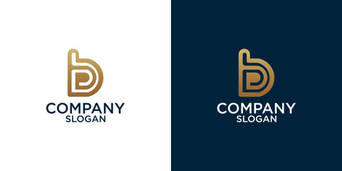 initial b abstract monogram logo vector design