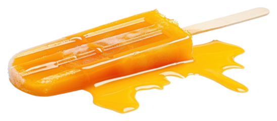 PNG Orange popsicle melting food smoke pipe ice pop.