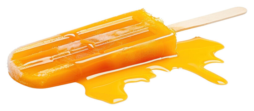 PNG Orange popsicle melting food smoke pipe ice pop.