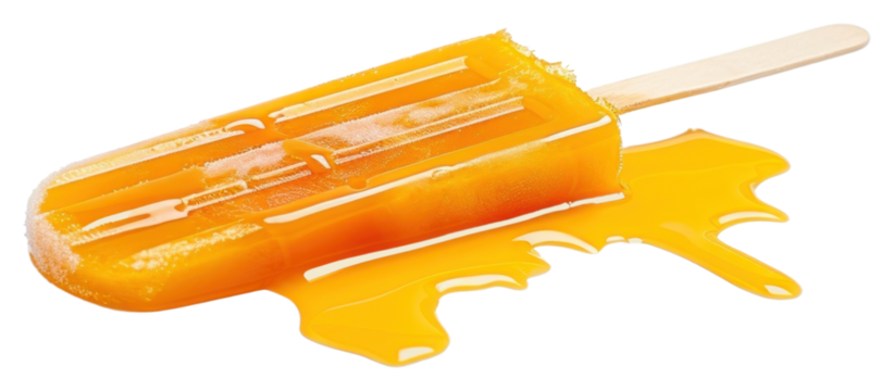PNG Orange popsicle melting food smoke pipe ice pop.