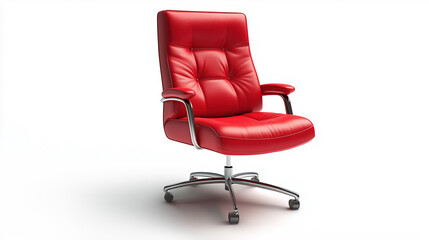 Naklejka premium red office chair on white background 