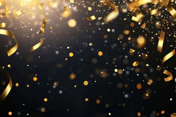 Fototapeta premium Bright festive firecracker confetti backdrop layout