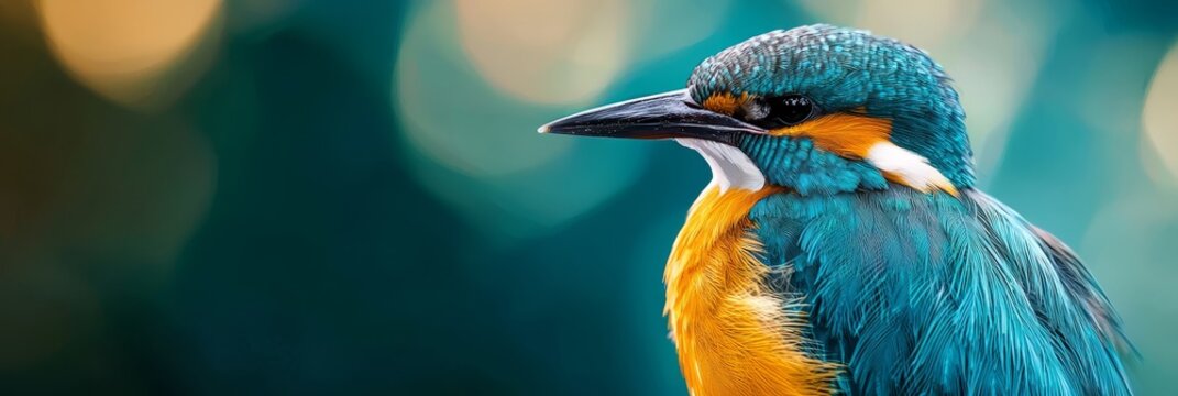  A vivid bird in focus, background and backhead slightly blurred