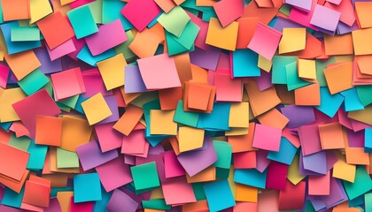 Obraz premium A seamless digital illustration of colorful sticky notes