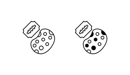 Crack Cocaine icon design with white background stock illustration