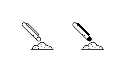 Cocaine Straw icon design with white background stock illustration