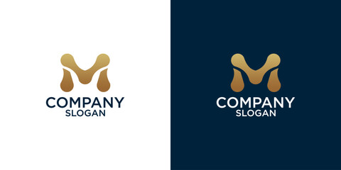 letter m abstract monogram logo design vector