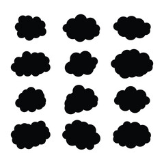 vector cloud shape illustration set design