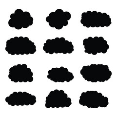 vector cloud shape illustration set design