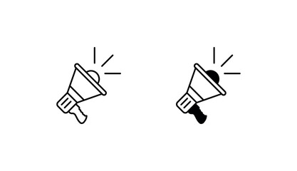 Loudspeaker icon design with white background stock illustration