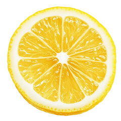 lemon slice, clipping path, isolated on white background