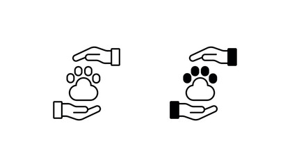 Animal Care icon design with white background stock illustration