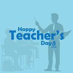 World Happy Teacher’s Day 5th October Vector Illustration