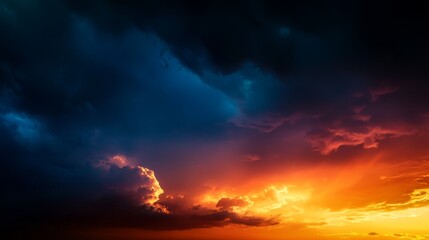 Naklejka premium A plane flies through a cloud