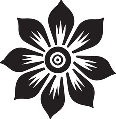 Flower design silhouette vector style with white background