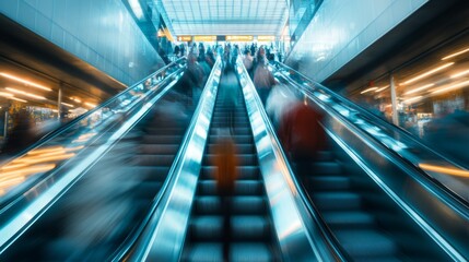 Dynamic Movement on Escalators in Urban Environment