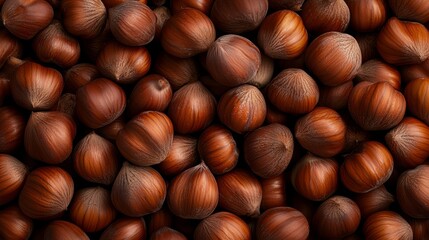 Obraz premium A close-up of a heap of nuts with one nut atop and one nut at the base