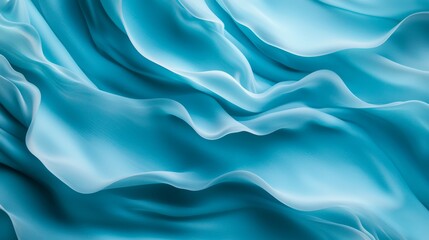  A tight shot of a blue fabric featuring a wavy pattern at its upper and lower edges