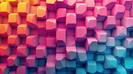 Abstract composition of colorful cubes background