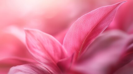 Fototapeta premium A tight shot of a pink blossom against a softly blurred backdrop of pink and white blooms