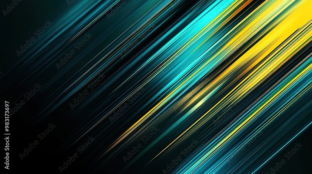 Poster dynamic colorful abstract lines create a vibrant effect ideal for backgrounds, digital art, or moder