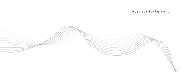 abstract vector grey wave lines on a white background