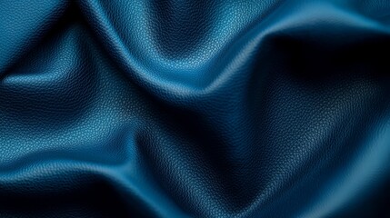 Fototapeta premium A tight shot of blue, textured leather upholstery resembling bound book pages