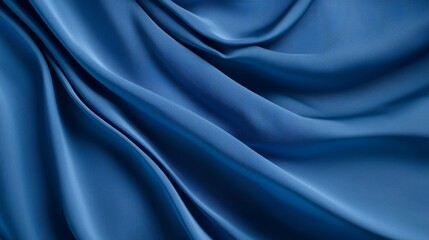 Fototapeta premium A tight shot of a blue fabric, exhibiting a uniform, smooth pattern at its upper and lower surfaces