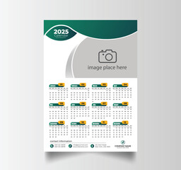 Vector Layout Of A Wall Or Desk Simple Calendar 