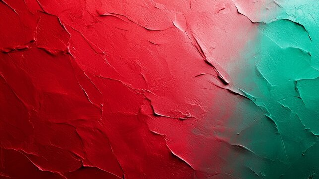 red, green, and blue hues dominantly feature, accompanied by a white strip at its base