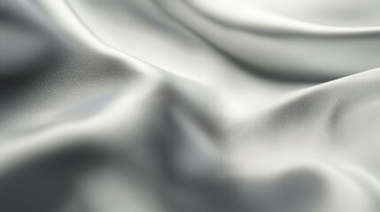 Fototapeta premium A tight shot of a white fabric showcases a distinctive, undulating texture in its center The fabric appears exceptionally soft and blurred