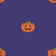 cute halloween pumpkin repetitive seamless pattern