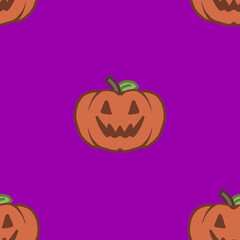 cute halloween pumpkin repetitive seamless pattern