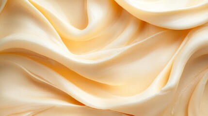 Obraz premium A tight shot of a white fabric with wavy patterns at the top and bottom edges